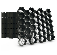 Pavés en gazon HDPE pour parking, couleur verte et noire, pavés en plastique pour gazon, grille en plastique pour gazon