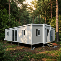 Maison mobile 20 pieds 30 pieds 40 pieds, maison modulaire en conteneur extensible, installation rapide, 1 à 5 chambres, maison australienne de style granny