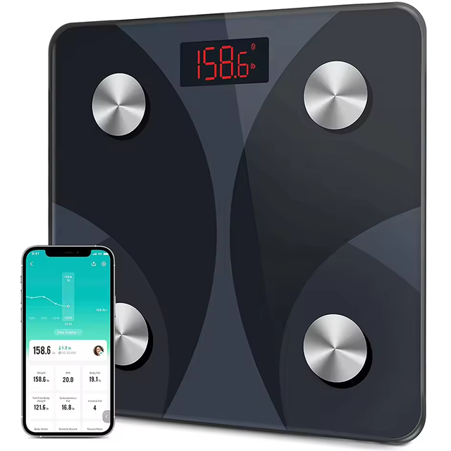 Large Capacity 180kg Smart Body Fat Scale Connected to Mobile APP for BMI Testing Body Fat Scale Household Body Fat Scale