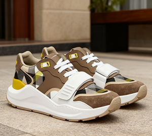 2026 Trendy High Quality Genuine Leather Luxury <b>Sneakers</b> Men's Fashion Walking <b>Shoes</b> Best Selling Athletic <b>Shoes</b> - Product Image 1