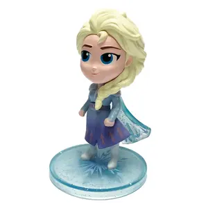 FAMA Custom Princesses Elsa Anna Figures Supplier Translucent PVC Figurines Frozen Anna Elsa Toys