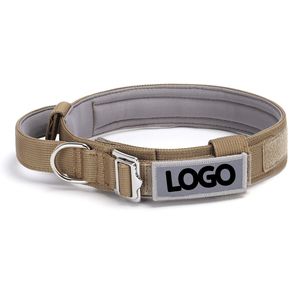 קולר כלבים טקטי חזק נגד התפרקות ונגד פיצוץ מפוליאסטר לגזעים כמו גולדן רטריבר, גרמני שפרד והאונד, במידות בינוניות-גדולות - Product Image 1