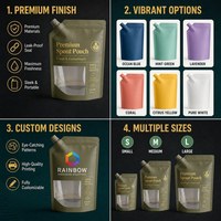 Pochette en plastique personnalisée avec bec verseur et fenêtre transparente 100ml 200ml 300ml pour emballage de lait, boissons, café, jus