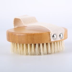 New Exfoliating Body Brush Wooden Bamboo Bath Brushes Sponges & Scrubbers Accepts Private Label - Product Image 2