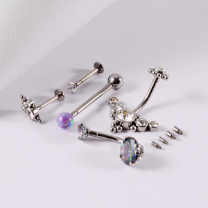 <span class=keywords><strong>Tige</strong></span> de perçage en titane G23 14/16G, fil de dent interne, langue, ongles, accessoires auxiliaires, <span class=keywords><strong>tige</strong></span> d'extension de perçage de la langue des lèvres - Product Image 2