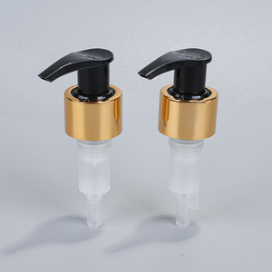 Vente en gros de pompe à lotion en plastique 28 410 24 410 28 <span class=keywords><strong>415</strong></span> avec collier en aluminium doré brillant pour pompe à shampoing - Product Image 4