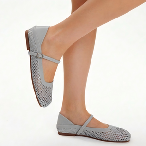 Sandali Mary Jane da Donna in Rafia con Punta Quadrata e Tacco Basso, Cinturino in Pelle e Fibbia, Scarpe Casual da Ufficio per Vendita all'Ingrosso - Product Image 2