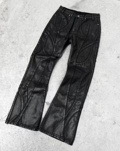 <span class=keywords><strong>Jeans</strong></span> da <span class=keywords><strong>Uomo</strong></span> di Alta Qualità con Multipli Cuciture Cerate Vestibilità Regolare Stile Street Hip Hop Slim <span class=keywords><strong>Jeans</strong></span> Hommes Nero Lavato <span class=keywords><strong>Jeans</strong></span> a Zampa per <span class=keywords><strong>Uomo</strong></span> - Product Image 3