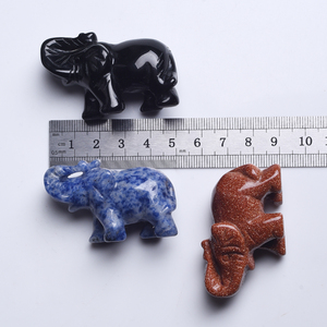 Éléphant en cristal de <span class=keywords><strong>rose</strong></span> décoratif naturel, sculpture en aventurine verte, pour cadeau - Product Image 6