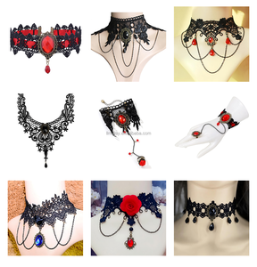 Gargantilla de Encaje Negro Gótico Vintage para Bodas, Gargantilla de Encaje para Damas de Honor, Disfraz de Lencería Erótica, Fiestas Nupciales - Product Image 6