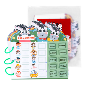 Juguete educativo de dibujos animados, libro silencioso con forma de Animal, rompecabezas magnético, juguetes de aprendizaje, carpeta de actividad de autismo, juguetes Montessori - Product Image 1