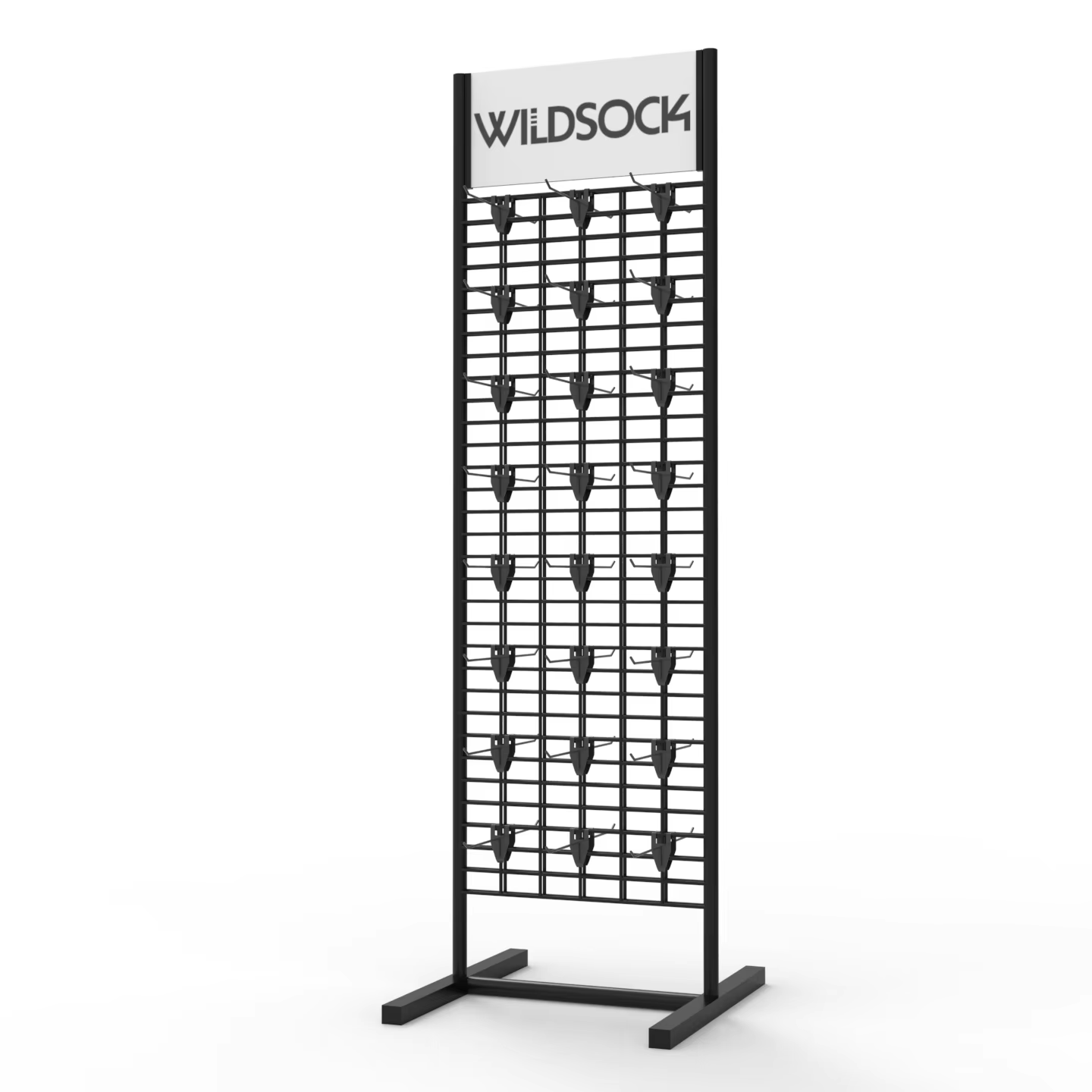Modern Double-Sided Display Rack for Socks Jewelry Tools-Supermarket Store Rack with Varnish Surface Treatment for Promotions
