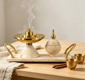 Quemador de Incienso Árabe de Piedra Natural de Lujo, Juego de Quemadores de Bakhoor Antiguos <span class=keywords><strong>Haramain</strong></span> para Aromatizar el Hogar, Regalo de Decoración para el Hogar para Ramadán y Eid - Product Image 4