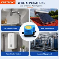 Pompa booster tekanan air otomatis 24V DC Pompa shower mini untuk pemanas air surya dan gas Air panas dingin pompa air