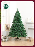 Sapin de Noël en PVC épais de 180 cm, 850 branches, écologique, pour la décoration commerciale, domestique, de jardin, de fête, d'hôtel, accessoires de Noël