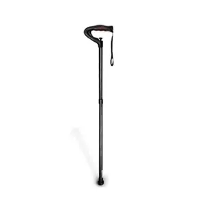 GAOBO One Push Button Walking Cane for Men and Women Unique Hydraulic Height Adjustment Soft Rubber Grip Offset Handle Cane