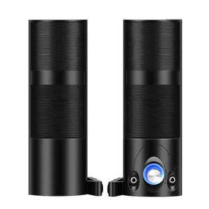 Gaming <b>Speakers</b> 2.0 Channel RGB Led Light With Built In <b>Microphone</b> For Computer Desktop Use - Product Image 3