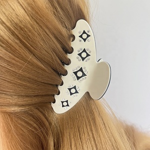 Qianjin venta al por mayor 2024 nuevo acetato personalizado Rhinestone pinza para el cabello mujeres occidentales accesorios de alta calidad - Product Image 2
