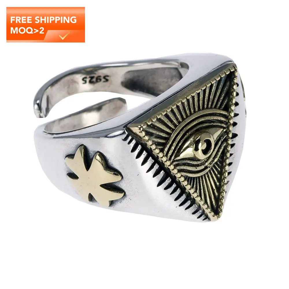 Bijoux en gros de la Turquie bijoux en argent Sterling 925 hommes Hiphop Rock Ring