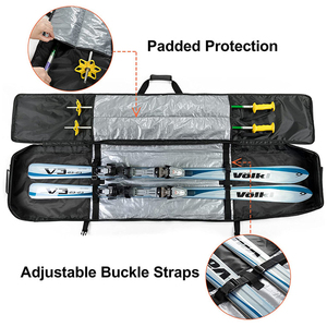 Bolsa de Viaje Acolchada para Snowboard con Compartimentos para Equipo, Estuche para Esquí para Viajes en Avión, Disponible en 155cm y 165cm - Product Image 5