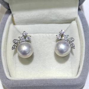 Pendientes de Plata de Ley 925 con Perlas Edison, Perlas Edison de Agua Dulce Aurora de Alta Calidad de 9-10 mm con Pequeñas Imperfecciones Naturales - Product Image 4