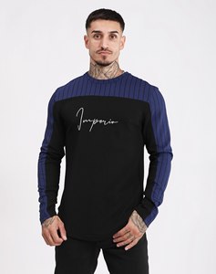 Camiseta Casual de Manga Larga a Rayas para Hombre con Bordado Imperio, Transpirable y de Corte Regular - Product Image 3