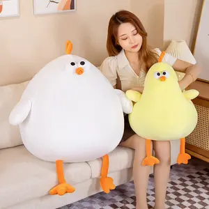 Bantal Sofa rumah boneka binatang gemuk lucu, bantal Ayam dekorasi