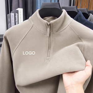 Giacca in Pile Polare da Uomo Personalizzata con Ricamo, Mezza Zip e Collo Alto, Felpa Invernale con Zip a Quarto - Product Image 3