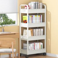 Chariot de rangement multifonctionnel pour la maison, étagère de rangement en plastique sur pied, étagère mobile à plusieurs niveaux pour collations