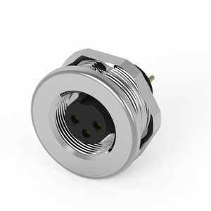 Conector Hembra Industrial M9 de 3 Pines con Bloqueo Trasero, Resistente al Agua IP67, 125V - Product Image 6