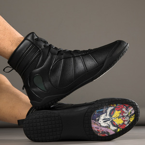 Unisex Wrestling <b>Shoes</b> Pu Upper Mesh Lining Rubber Outsole EVA Midsole Lightweight Non Slip Training For Boxing <b>Martial</b> <b>Arts</b> - Product Image 4