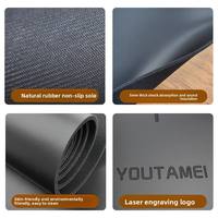 Tapis de yoga ovale coloré marron, écologique, naturel, fitness, 5 mm, en caoutchouc PU souple, antidérapant, logo personnalisé, arch Pilates