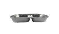 Boîte à lunch jetable à 2 compartiments avec couvercle en aluminium S22737H Plateau en aluminium Compartiment Plateau Blister Process