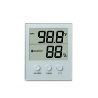 Grand écran LCD, thermomètre et hygromètre numériques pour la maison avec enregistrement des données 0.05 ° Hygromètre d'intérieur de précision C