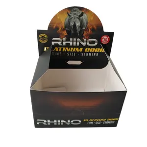 Rhino Capsule Pillen Mannen Enhancement Pil Verpakking 3D Kaart Display Box 3D Effect 69 Rhino Doos Op Voorraad