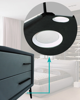 Mesita de noche inteligente LED, lámpara de carga inalámbrica, mesa, muebles para el hogar, venta de fábrica, con Bluetooth mesita de noche, cuero antiguo