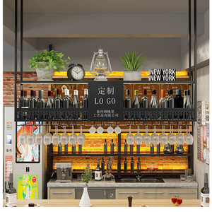 Support décoratif multifonctionnel en métal pour comptoir de bar étagère à vin étagère de rangement <span class=keywords><strong>caisse</strong></span> enregistreuse meubles de maison - Product Image 6