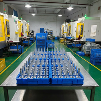 LAIDNUO - Brida de Montaje de Eje de Precisión de Aleación de Aluminio Torneada por CNC Personalizada, Base Roscada con Extremo de Accionamiento Doble D, Tolerancia de 0.005 mm
