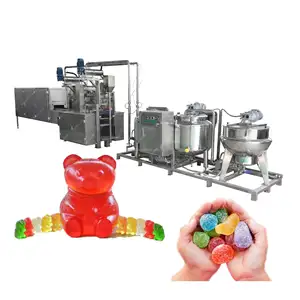 Full automatic candy machinery to make healthy gummy bears and lollipop for confectionary suppliers