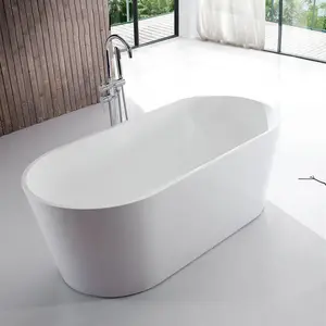 Modern Hotel Project American Standard Freestanding Slipper Bathroom Acrylic One Person Soaking Bath Tub