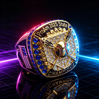 Bague de championnat de baseball fantaisie personnalisée, moderne et luxueuse, avec logo gravé, pour cadeau d'affaires – Detroit Championship Rings