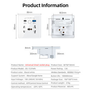 <span class=keywords><strong>Prise</strong></span> murale intelligente LangYeao PD20W Zigbee WiFi, norme britannique 13A avec USB Type-C, télécommande, compatible avec <span class=keywords><strong>Tuya</strong></span> Alexa Google Home - Product Image 5