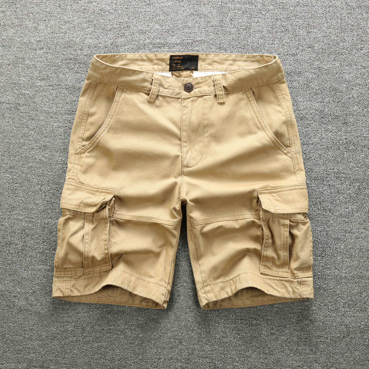 Bermudas Largas Hombre Casual Cotton Elastic Waist Shorts