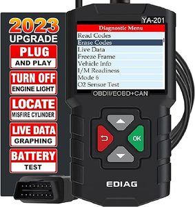 Lecteur de codes OBD2 EDIAG YA201, modes OBD2 complets, lecteur de codes de diagnostic du moteur, compatible avec toutes les voitures OBDII/EOBD/KOBD/CAN après 1996, flux de données en temps réel - Product Image 2