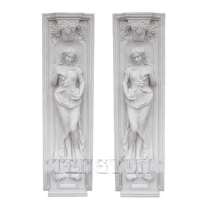 <span class=keywords><strong>Pilier</strong></span> de porte en marbre moderne, haute qualité, en pierre sculptée à la main, <span class=keywords><strong>statue</strong></span> de fille, en marbre blanc, <span class=keywords><strong>pour</strong></span> maisons - Product Image 1