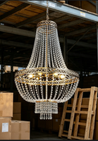 Lustre LED moderne doré pour mariage, suspension décorative, vente directe usine RHD