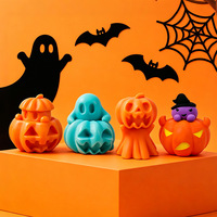 Moule à gâteau en silicone de qualité alimentaire pour Halloween, citrouille, fantôme, résistant à la chaleur, écologique, réutilisable, moule à bougie aromatique, zombie, diable