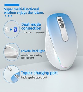 Ergonomic RGB Backlit Optical <b>mouse</b> Sensor Right-Handed Rechargeable Wireless <b>Mouse</b> 2.4G/BT Compatibility for Computer Stock - Product Image 3
