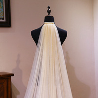 Voile de mariée élégant de 3,5 m, voile de cérémonie long pour fille, voile de mariée scintillant et exquis en tulle doux avec des points argentés pour voiles de mariée
