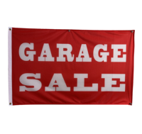 Drapeaux personnalisés avec logo et design de 3*5 pieds Drapeaux noirs et blancs à carreaux Publicité immobilière Drapeaux rectangulaires